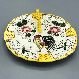 Vintage Early Provincial PY Rooster Relish Dish